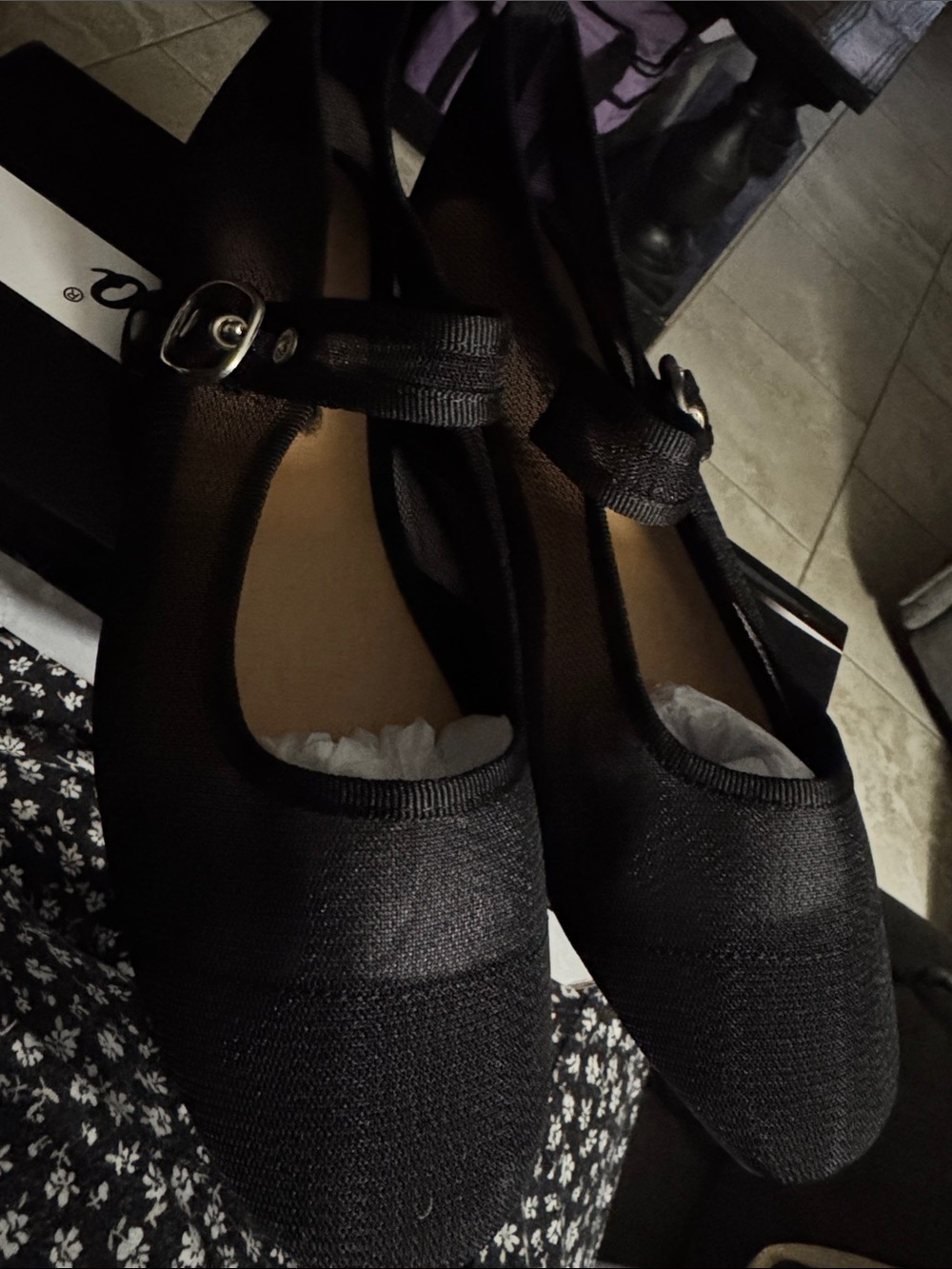 NIB Weeboo Black Mary Jane Ballet Flats with Buckle Strap. W SZ 9